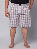 Men's Multicolor, 100% Cotton, Checks, Regular Fit, Inner Elastic, Mid-Rise, Boxers