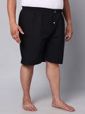 Men's Black, 100% Cotton, Print, Regular Fit, Inner Elastic, Mid-Rise, Boxers