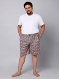 Men's Multicolor, 100% Cotton, Print, Regular Fit, Inner Elastic, Mid-Rise, Boxers