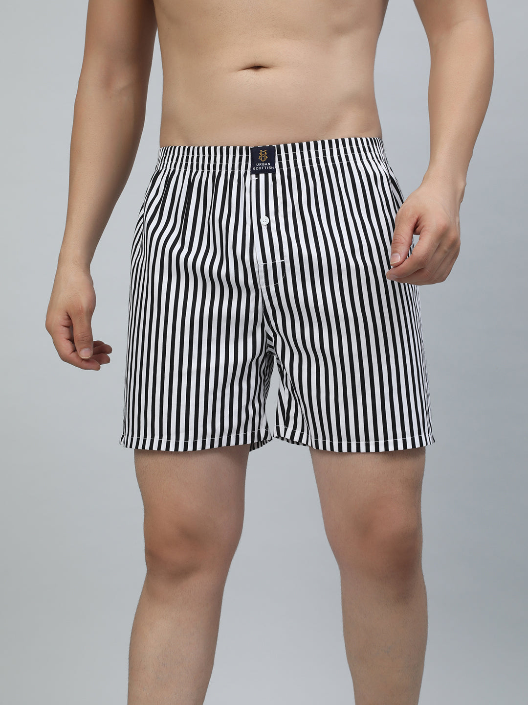 Men's Multicolor, 100% Cotton, printed, Regular Fit,  Inner Elastic, Mid-Rise, Boxers- Pack of 4