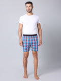 Men's Multicolor, 100% Cotton, Checks, Regular Fit,  Outer Elastic, Mid-Rise, Boxers- Pack of 3