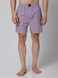 Men's Multicolor, 100% Cotton, Checks, Regular Fit, Inner Elastic, Mid-Rise, Boxers- Pack of 3