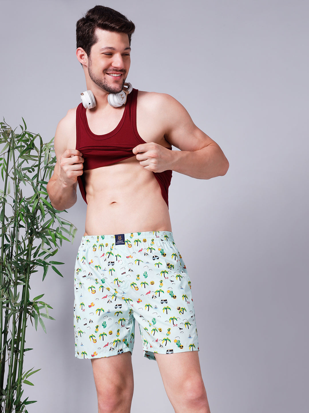 Men's Multicolor, 100% Cotton, printed, Regular Fit,  Inner Elastic, Mid-Rise, Boxers- Pack of 3