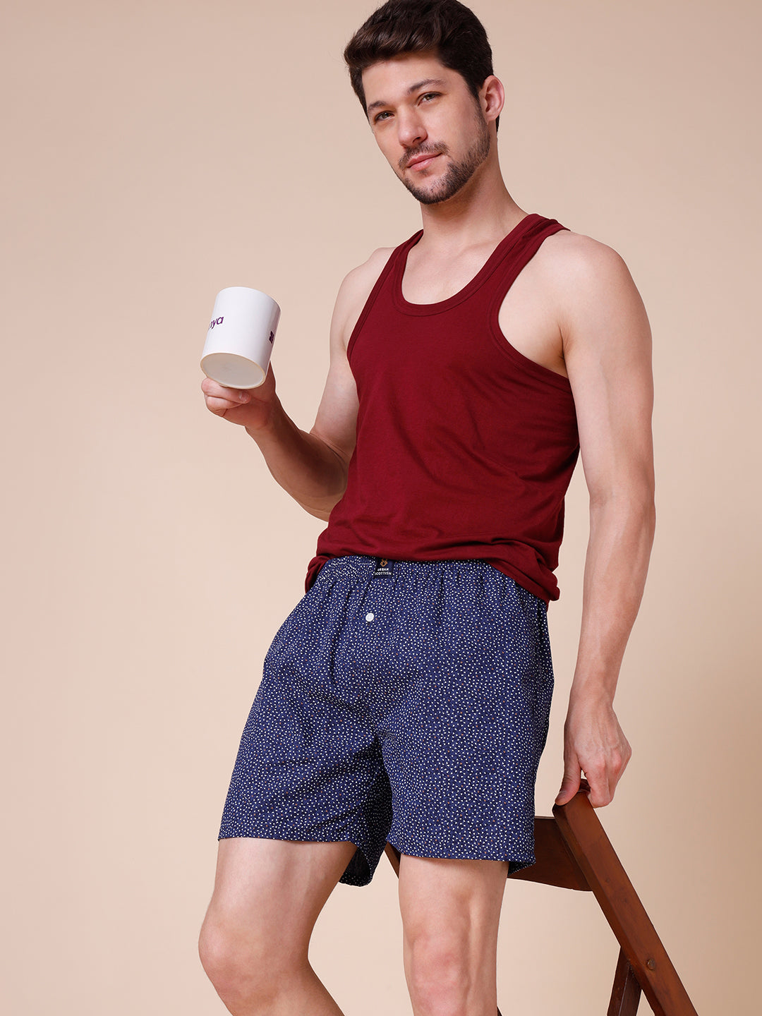 Men's Multicolor, 100% Cotton, printed, Regular Fit,  Inner Elastic, Mid-Rise, Boxers- Pack of 3