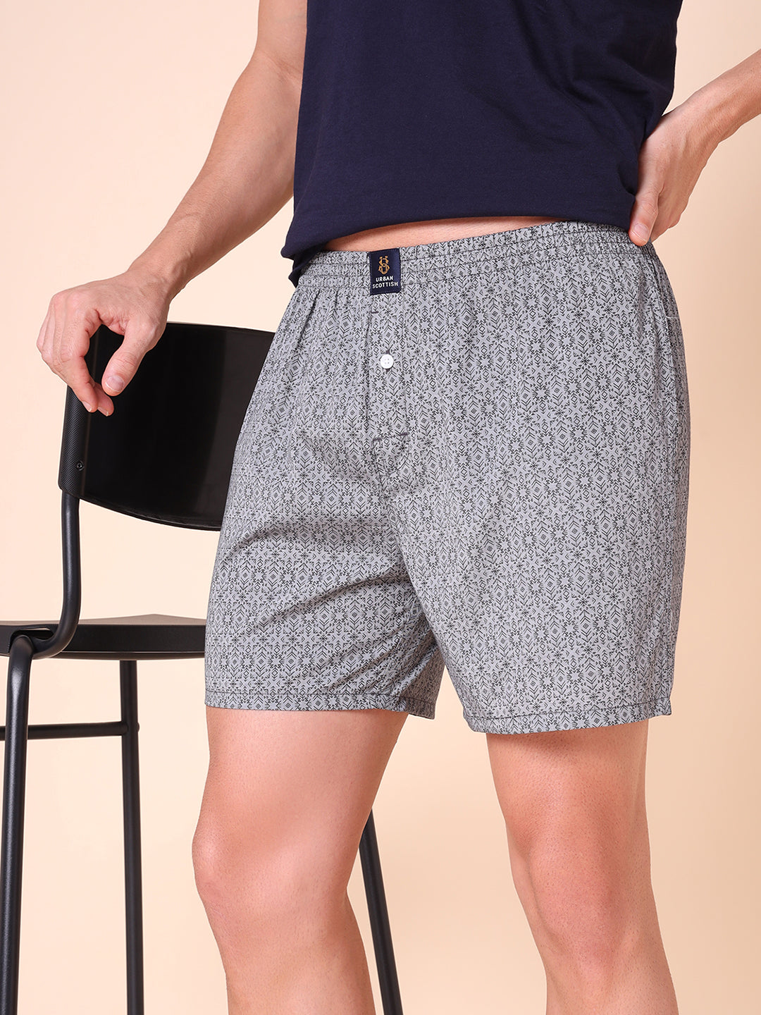 URBAN SCOTTISH Men's Cotton Printed Boxer (Pack of 3)