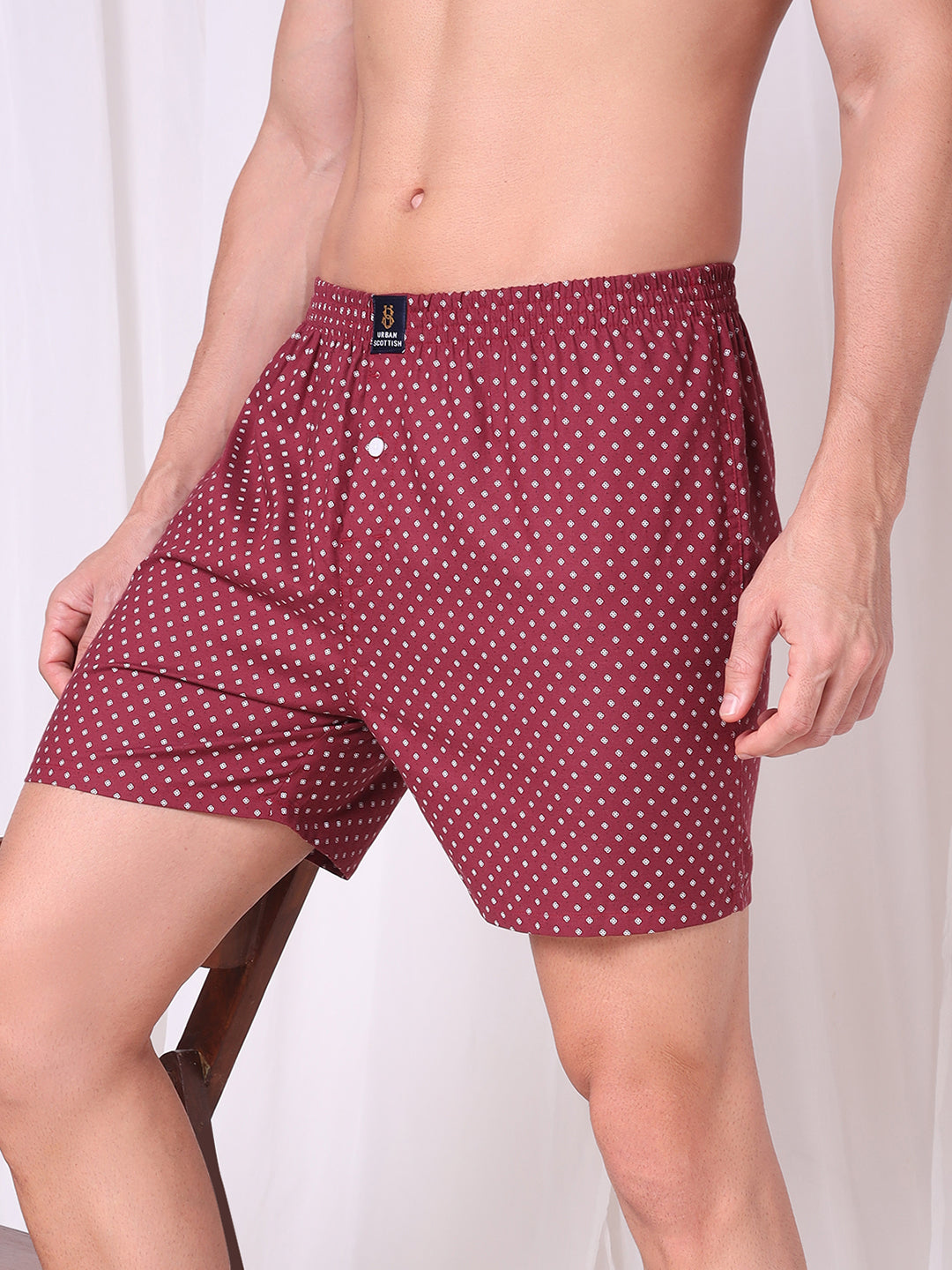 URBAN SCOTTISH Men's Cotton Printed Boxer (Pack of 3)
