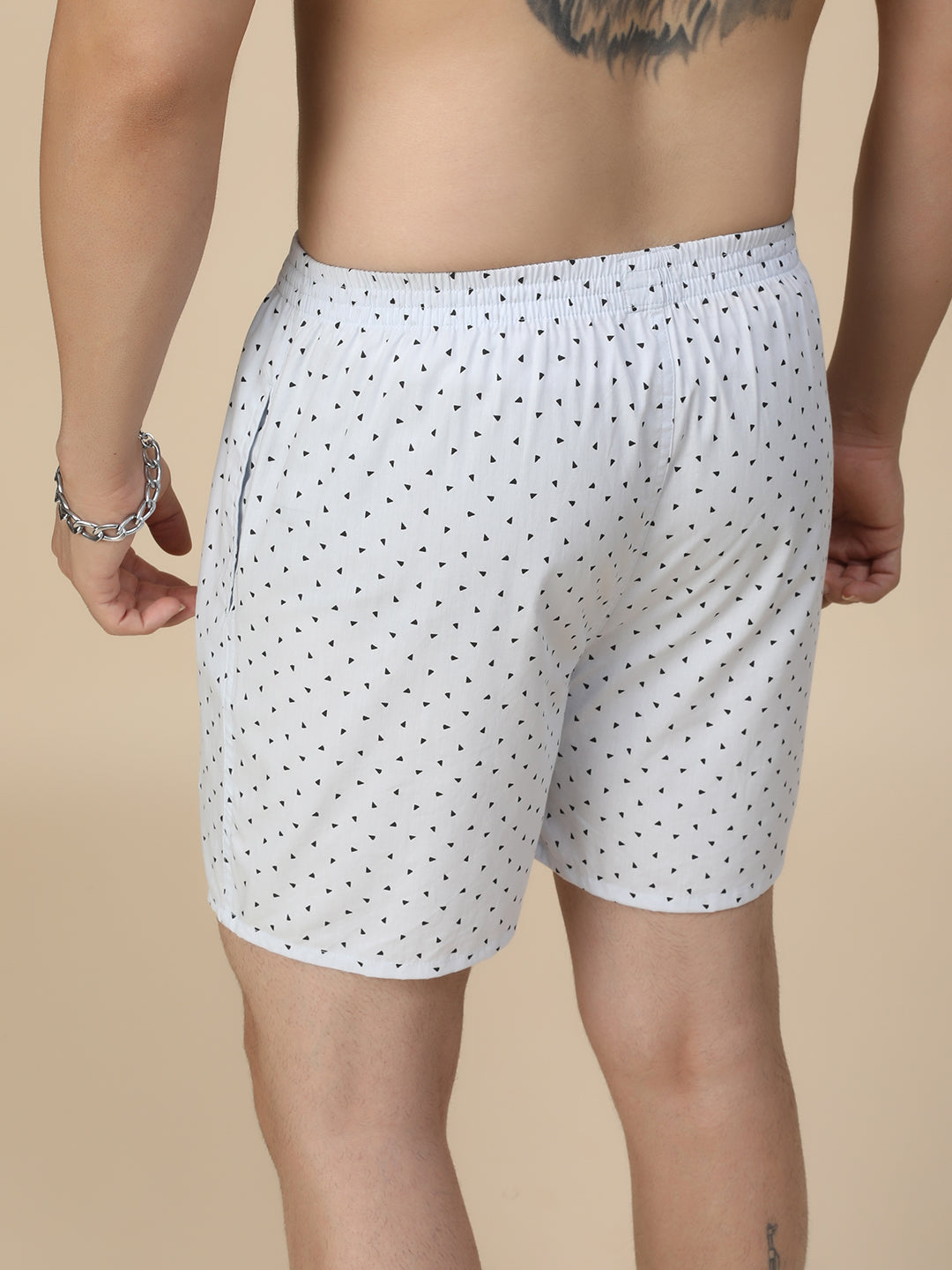 Men's Multicolor, 100% Cotton, printed, Regular Fit,  Inner Elastic, Mid-Rise, Boxers- Pack of 2