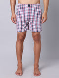 Men's Multicolor, 100% Cotton, Checks, Regular Fit, Inner Elastic, Mid-Rise, Boxers- Pack of 5