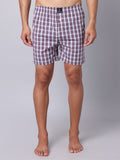 Men's Multicolor, 100% Cotton, Checks, Regular Fit, Inner Elastic, Mid-Rise, Boxers- Pack of 5