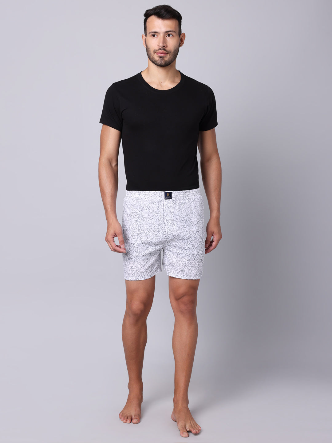 Men's Multicolor, 100% Cotton, Printed, Regular Fit, Inner Elastic, Mid-Rise, Boxers- Pack of 5