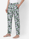 Men's Floral Print, Multicolor, Cotton, Regular Fit, Elasticated, Waistband, Pyjama  With Side Pockets