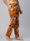 Men's Printed, Multicolor, Cotton, Regular Fit, Elasticated, Waistband, Pyjama  With Side Pockets