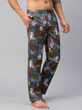 Men's Printed, Multicolor, Cotton, Regular Fit, Elasticated, Waistband, Pyjama  With Side Pockets