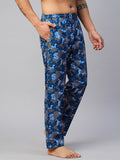 Men's Printed, Multicolor, Cotton, Regular Fit, Elasticated, Waistband, Pyjama  With Side Pockets