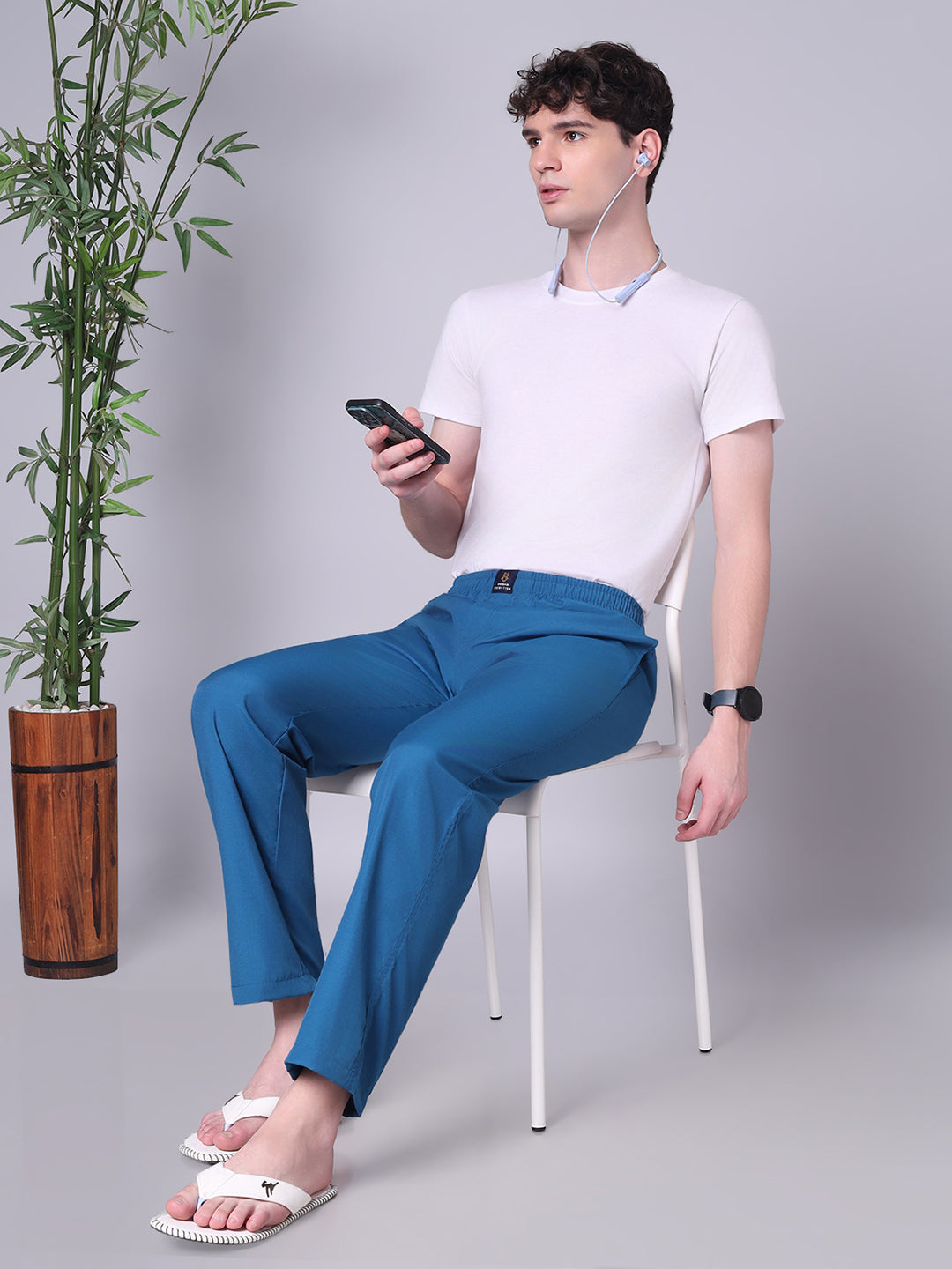 URBAN SCOTTISH Men's Cotton Pyjama Regular Fit with Side Pockets