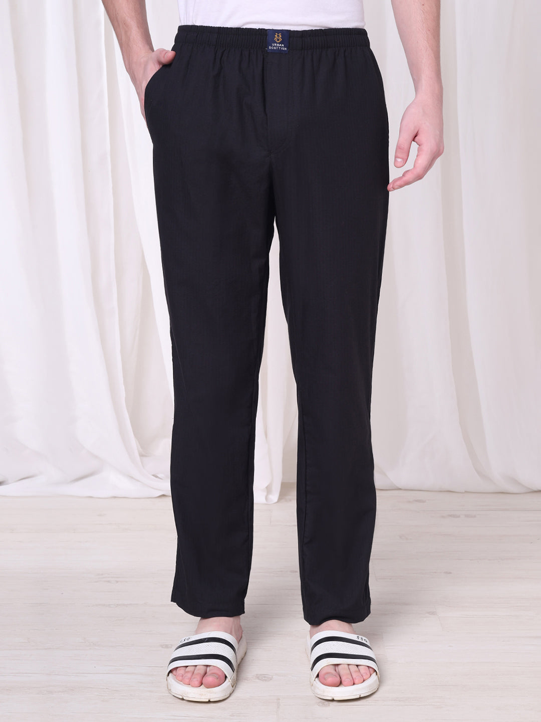 URBAN SCOTTISH Men's Cotton Pyjama Regular Fit with Side Pockets