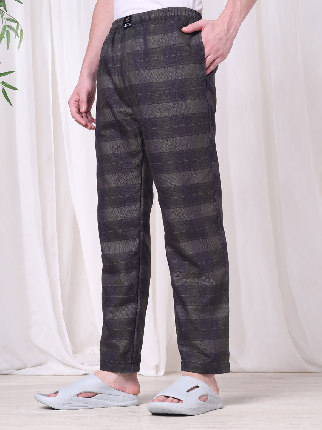 URBAN SCOTTISH Men's Cotton Pyjama Regular Fit with Side Pockets