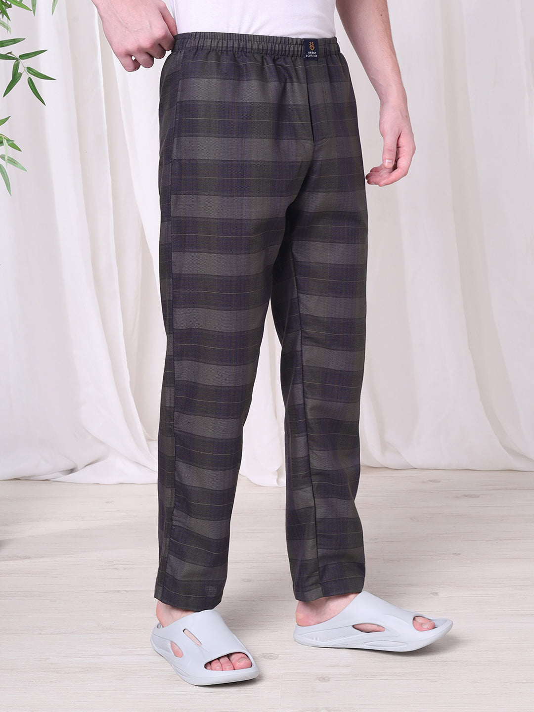 URBAN SCOTTISH Men's Cotton Pyjama Regular Fit with Side Pockets