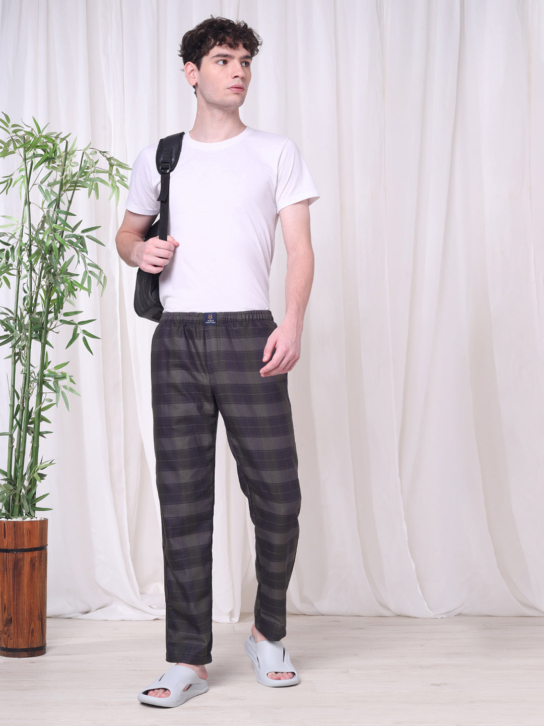 URBAN SCOTTISH Men's Cotton Pyjama Regular Fit with Side Pockets