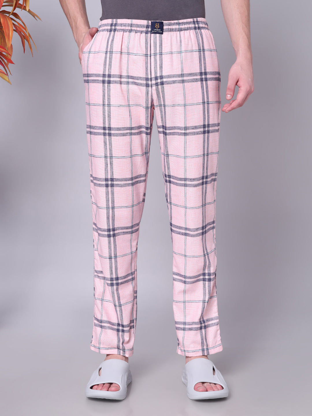 URBAN SCOTTISH Men's Cotton Pyjama Regular Fit with Side Pockets