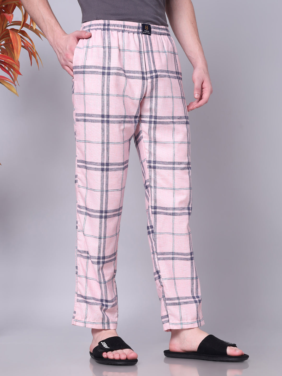 URBAN SCOTTISH Men's Cotton Pyjama Regular Fit with Side Pockets