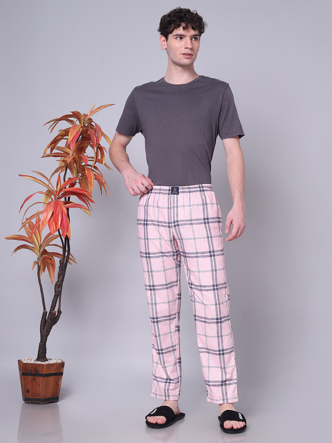 URBAN SCOTTISH Men's Cotton Pyjama Regular Fit with Side Pockets