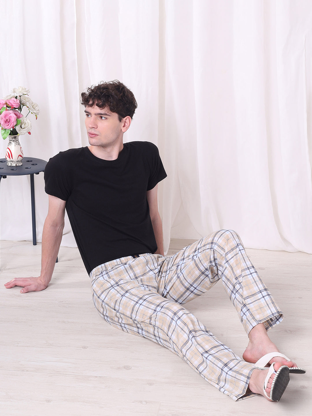 URBAN SCOTTISH Men's Cotton Pyjama Regular Fit with Side Pockets