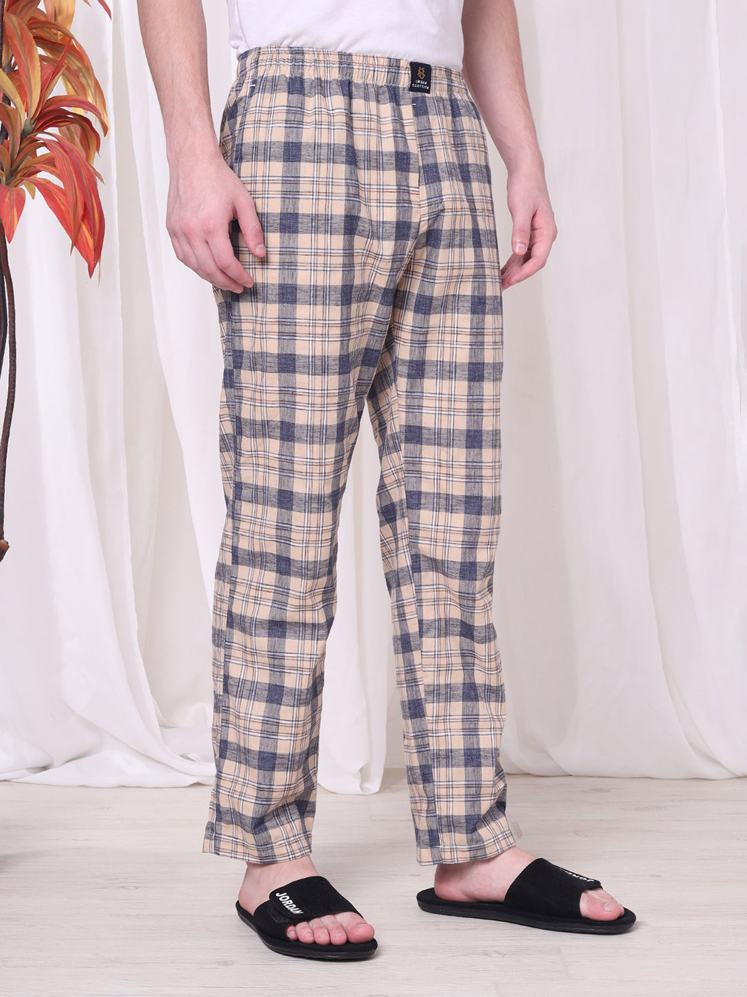 URBAN SCOTTISH Men's Cotton Pyjama Regular Fit with Side Pockets