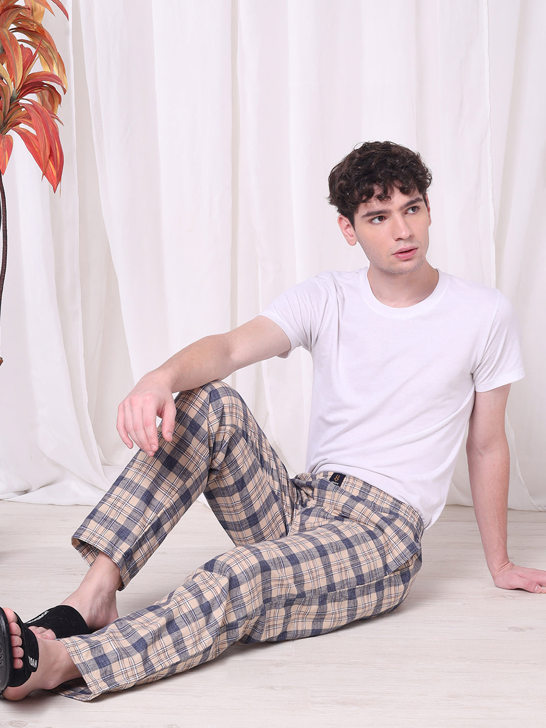 URBAN SCOTTISH Men's Cotton Pyjama Regular Fit with Side Pockets