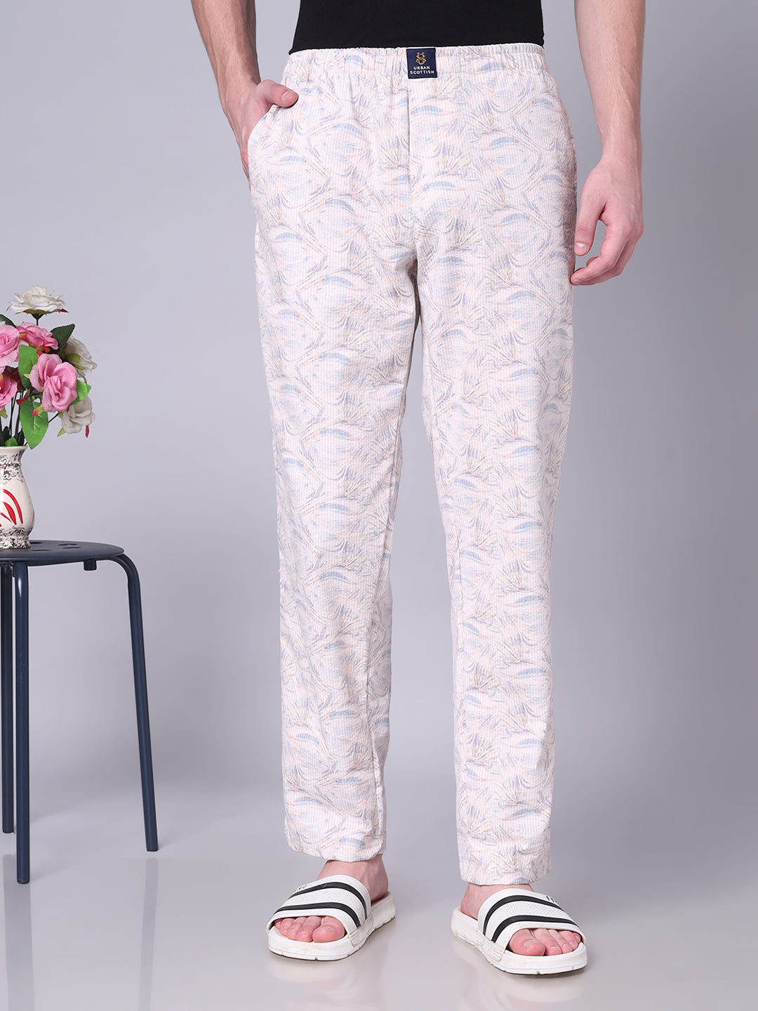URBAN SCOTTISH Men's Cotton Pyjama Regular Fit with Side Pockets