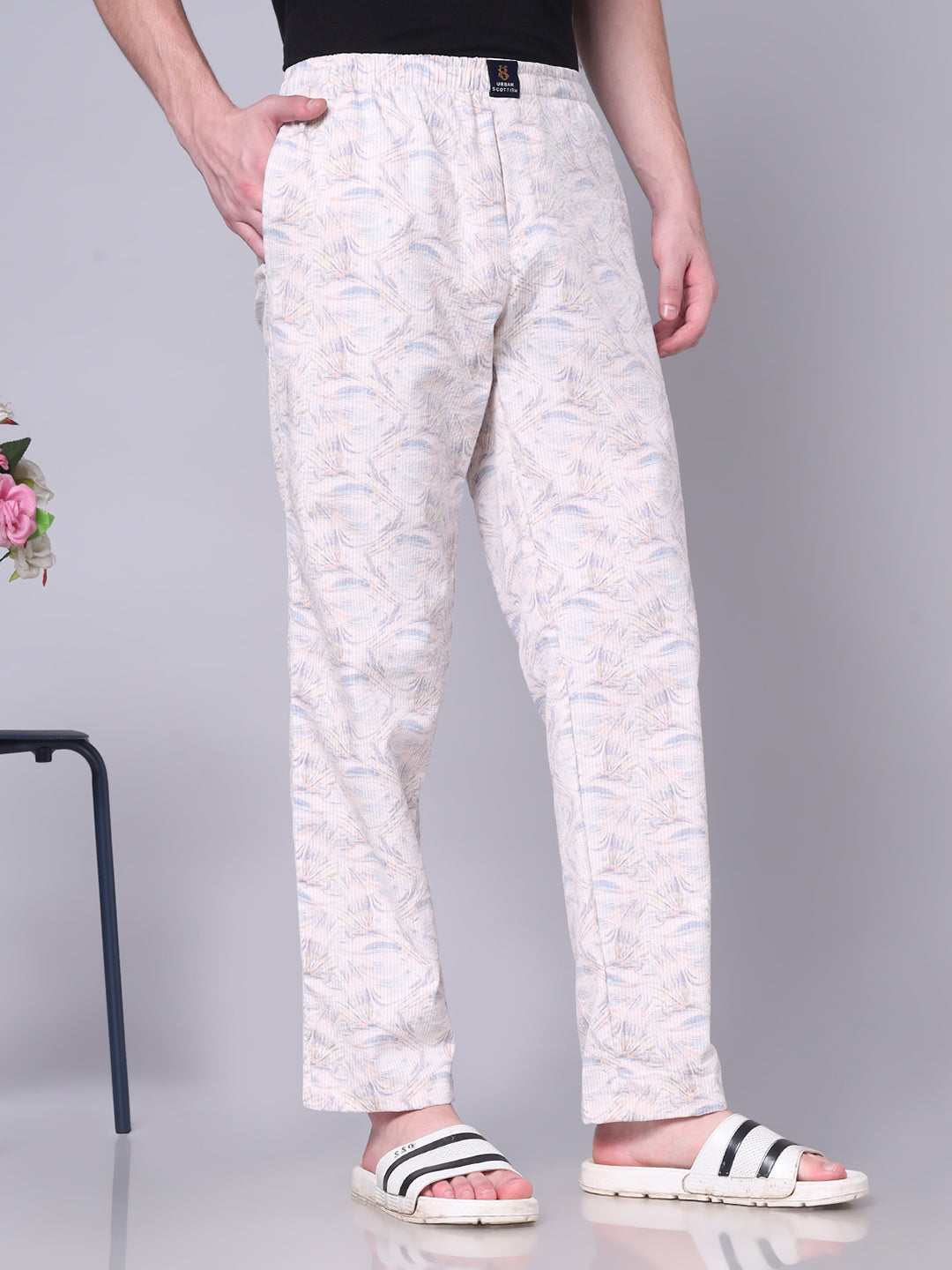 URBAN SCOTTISH Men's Cotton Pyjama Regular Fit with Side Pockets