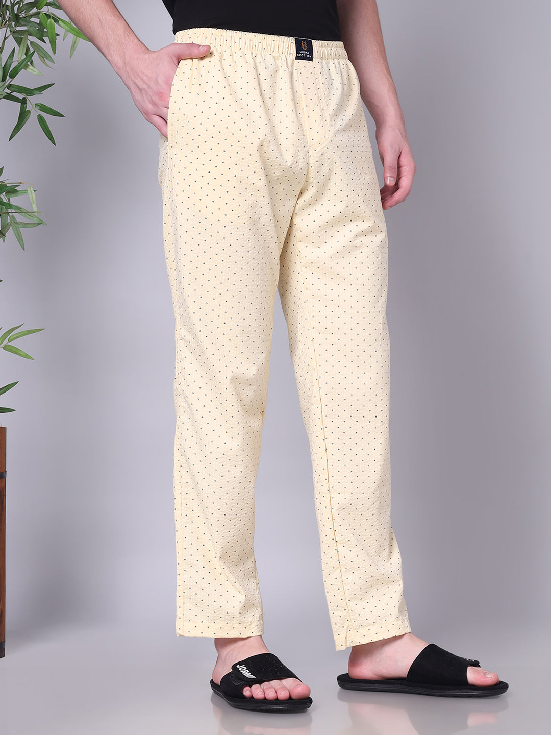 URBAN SCOTTISH Men's Cotton Pyjama Regular Fit with Side Pockets
