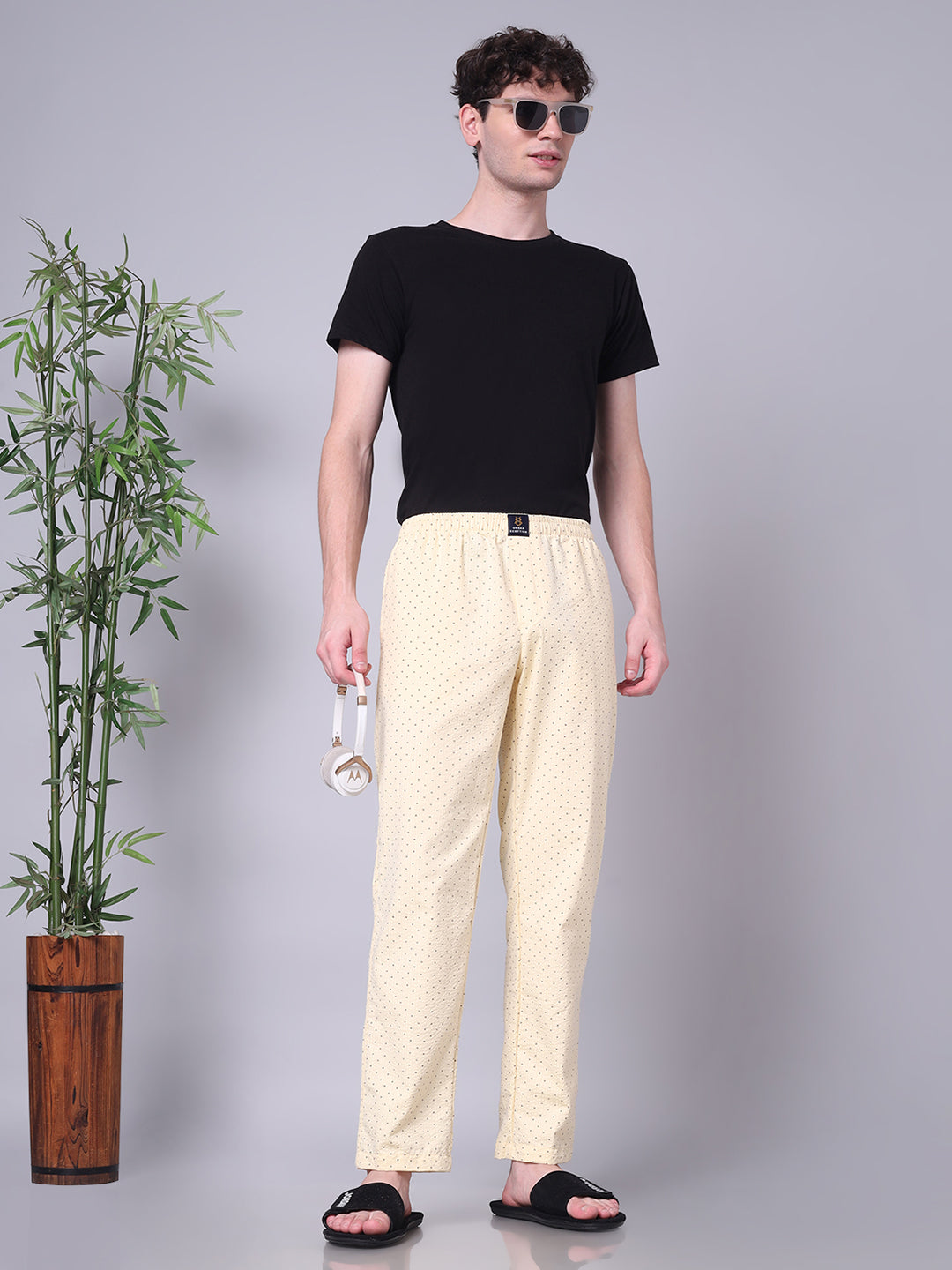 URBAN SCOTTISH Men's Cotton Pyjama Regular Fit with Side Pockets