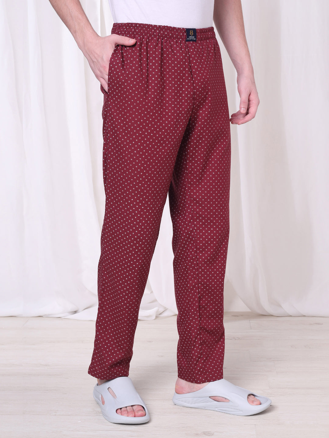 URBAN SCOTTISH Men's Cotton Pyjama Regular Fit with Side Pockets