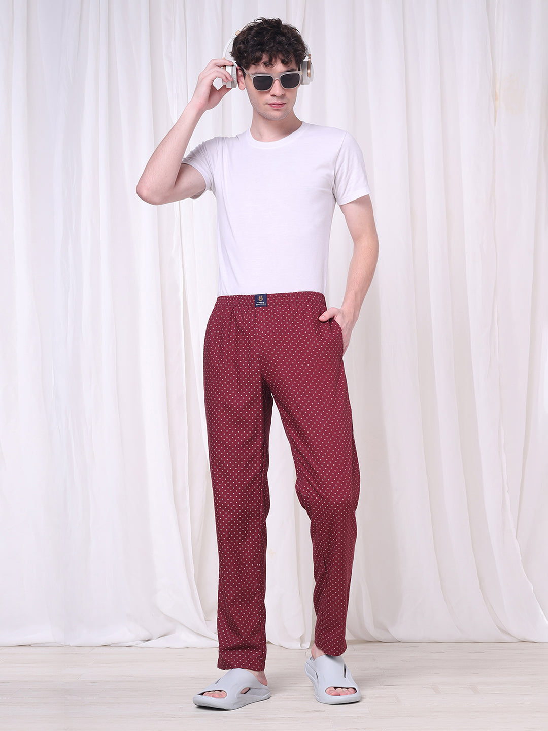 URBAN SCOTTISH Men's Cotton Pyjama Regular Fit with Side Pockets
