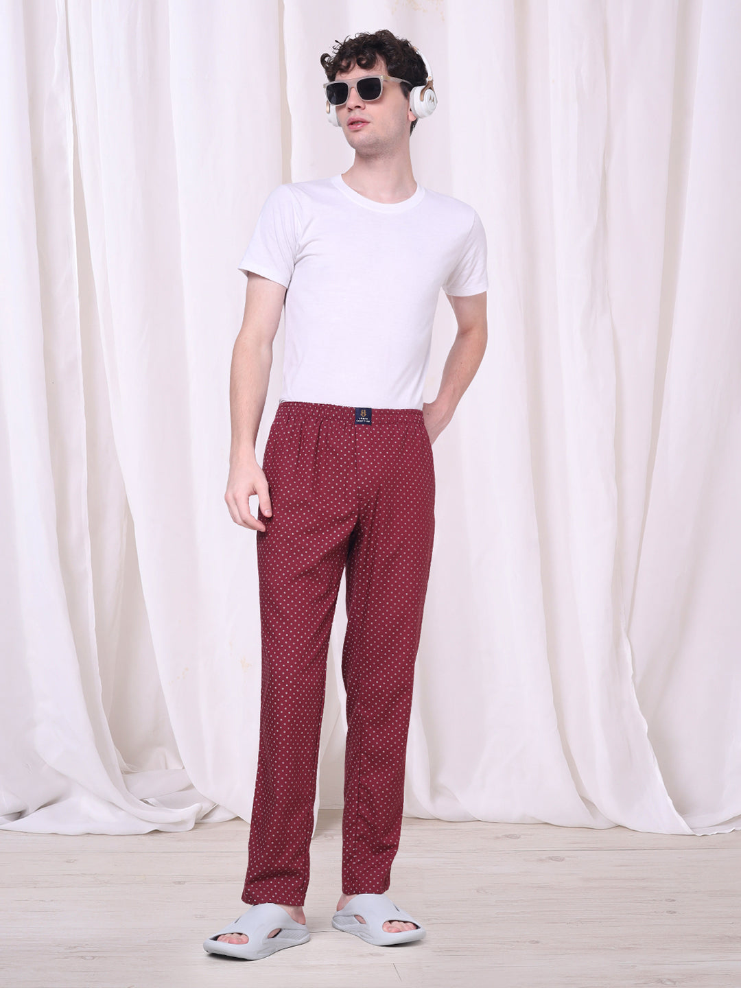 URBAN SCOTTISH Men's Cotton Pyjama Regular Fit with Side Pockets