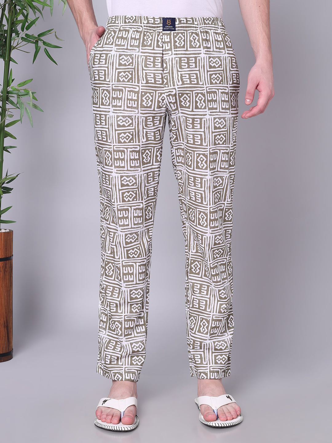 URBAN SCOTTISH Men's Cotton Pyjama Regular Fit with Side Pockets
