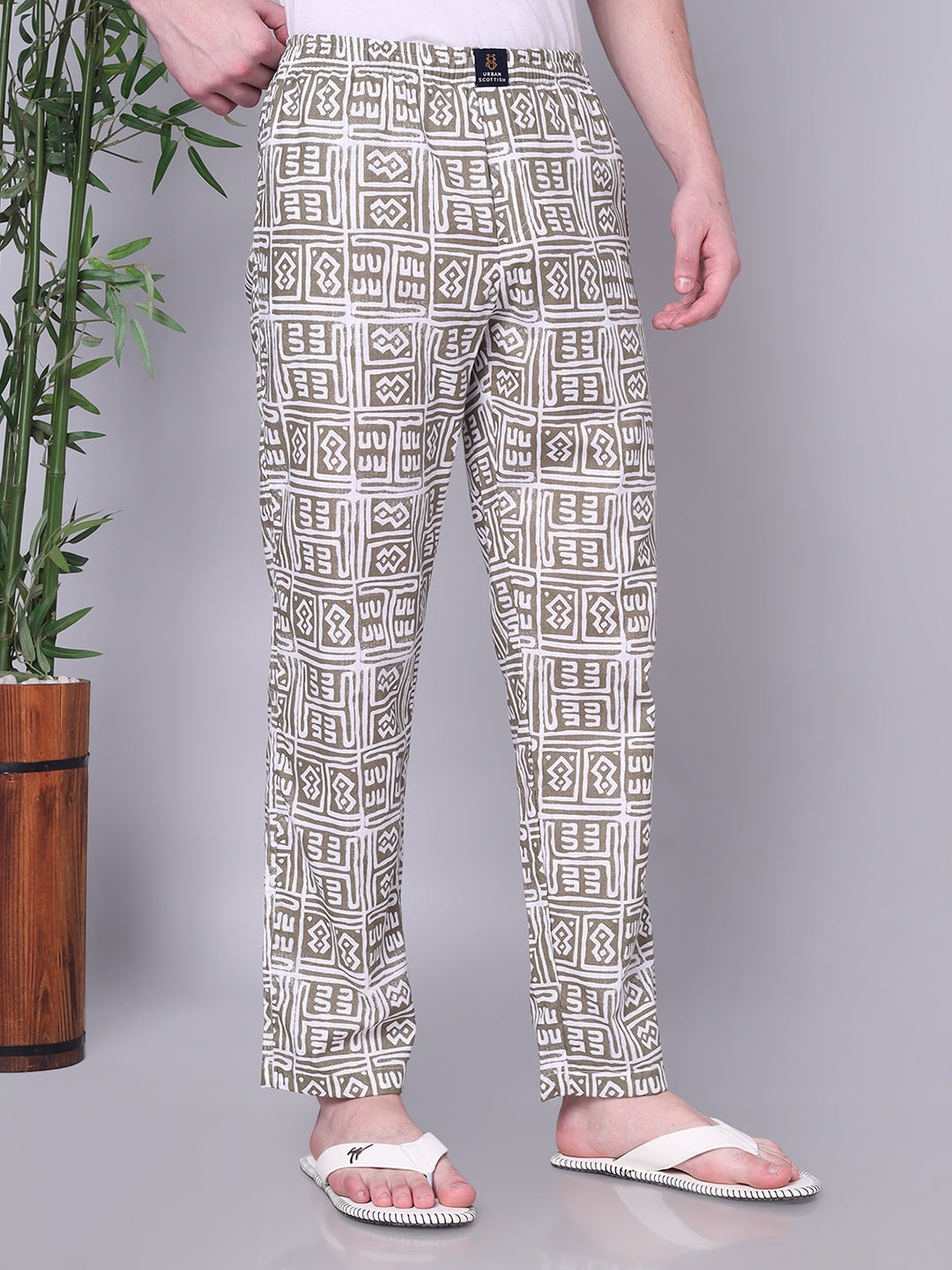 URBAN SCOTTISH Men's Cotton Pyjama Regular Fit with Side Pockets