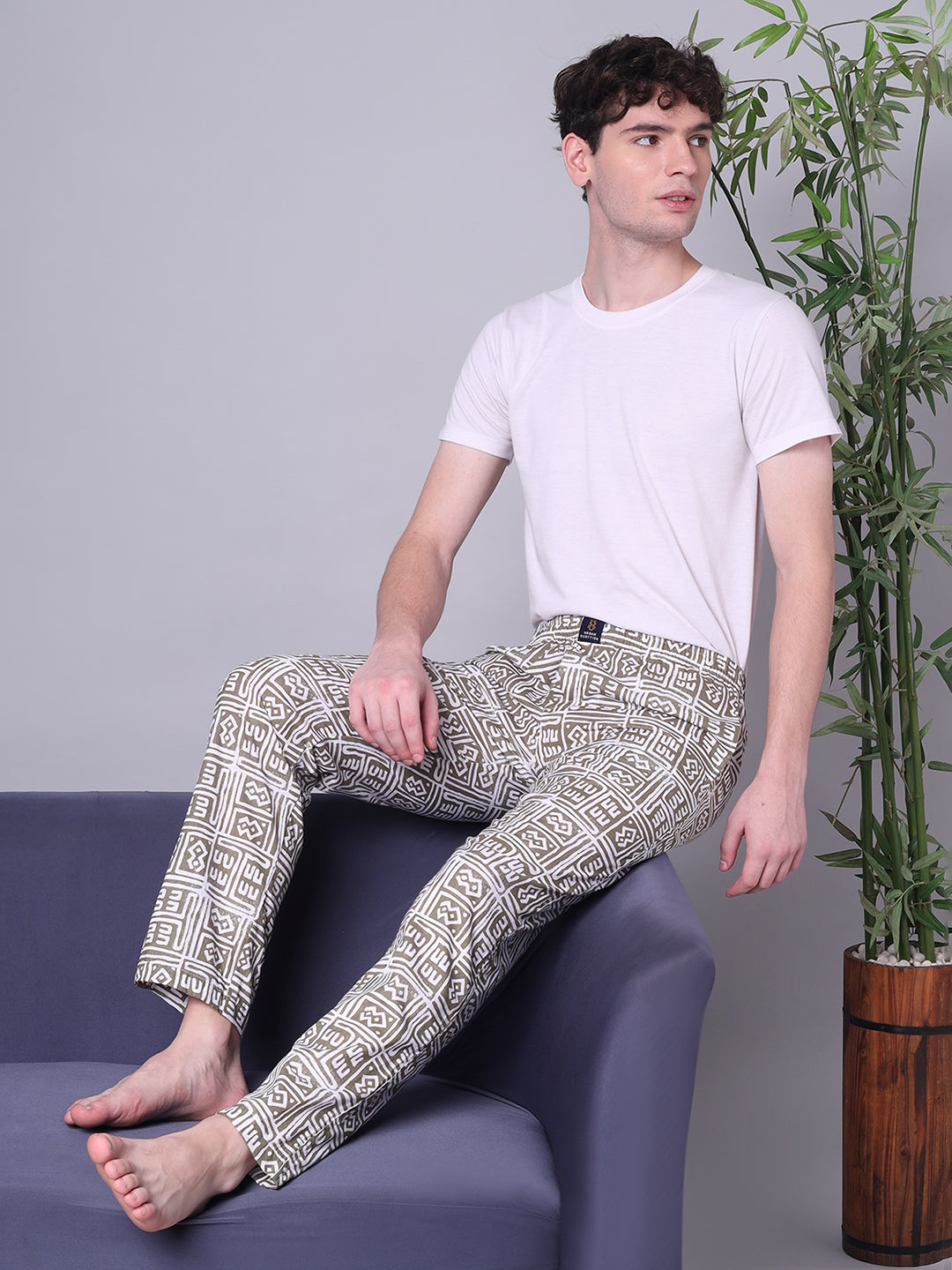 URBAN SCOTTISH Men's Cotton Pyjama Regular Fit with Side Pockets