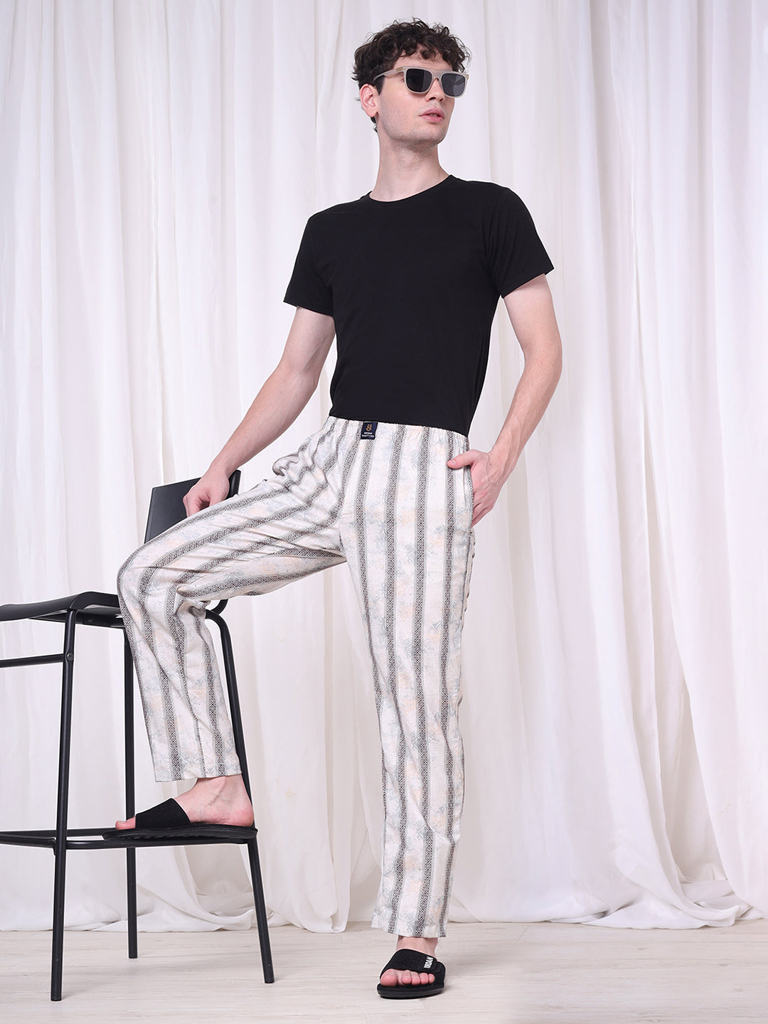 URBAN SCOTTISH Men's Cotton Pyjama Regular Fit with Side Pockets