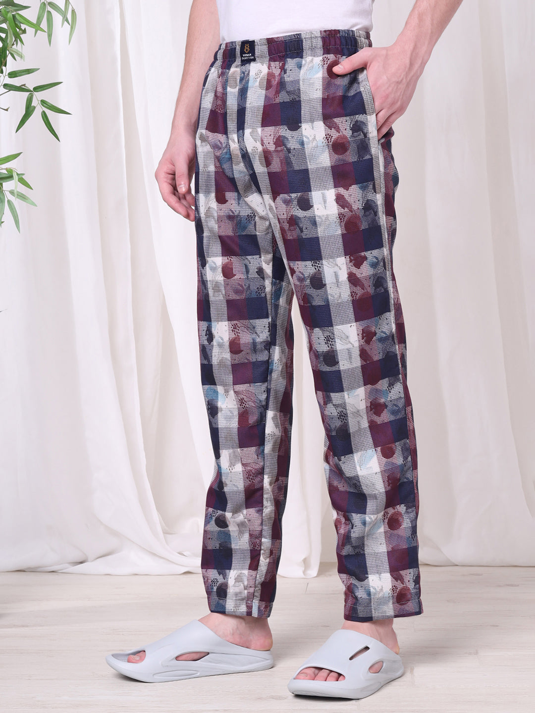 URBAN SCOTTISH Men's Cotton Pyjama Regular Fit with Side Pockets