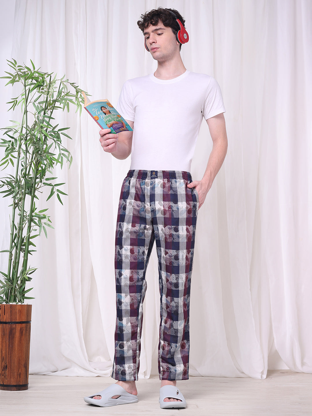URBAN SCOTTISH Men's Cotton Pyjama Regular Fit with Side Pockets