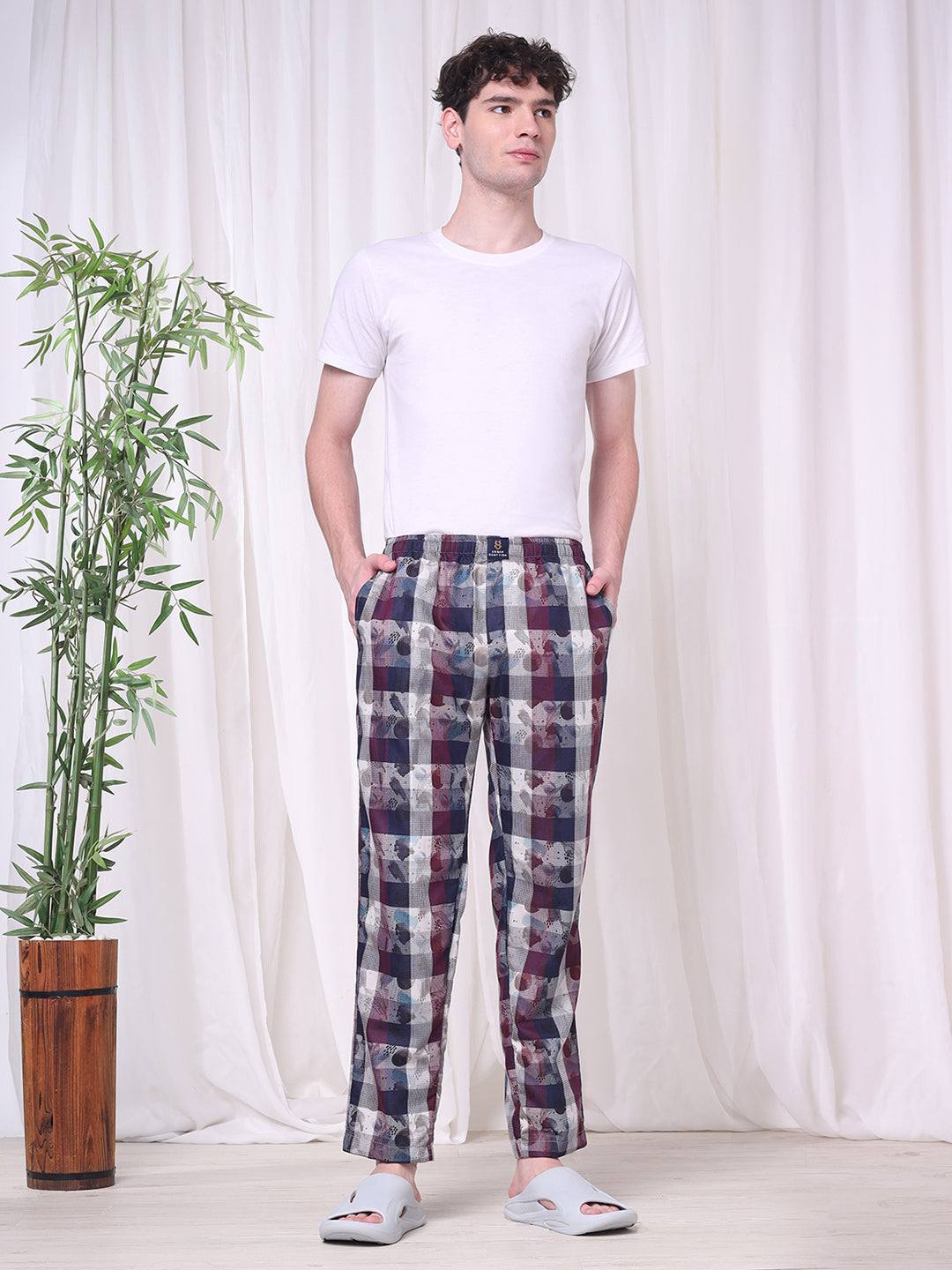 URBAN SCOTTISH Men's Cotton Pyjama Regular Fit with Side Pockets