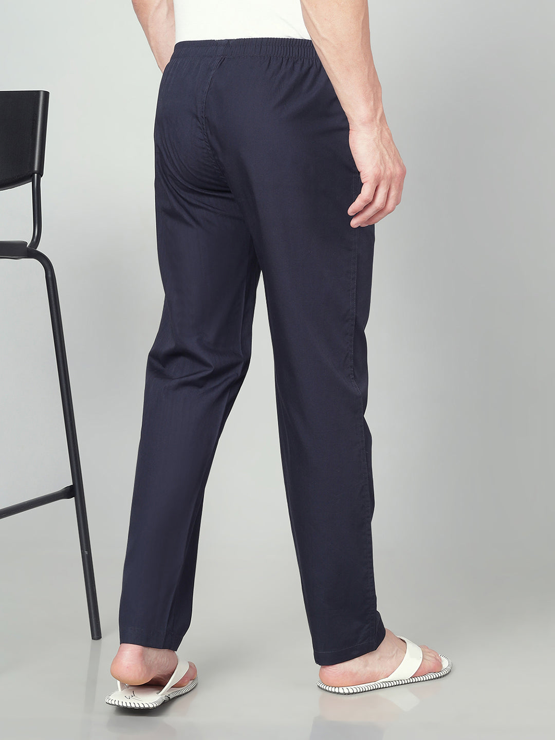Men's Cotton Black Pyjama Regular Fit with Side Pockets