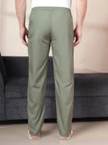Men's Cotton Olive Pyjama Regular Fit with Side Pockets