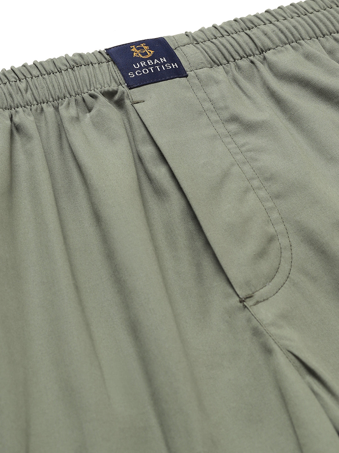 Men's Cotton Olive Pyjama Regular Fit with Side Pockets
