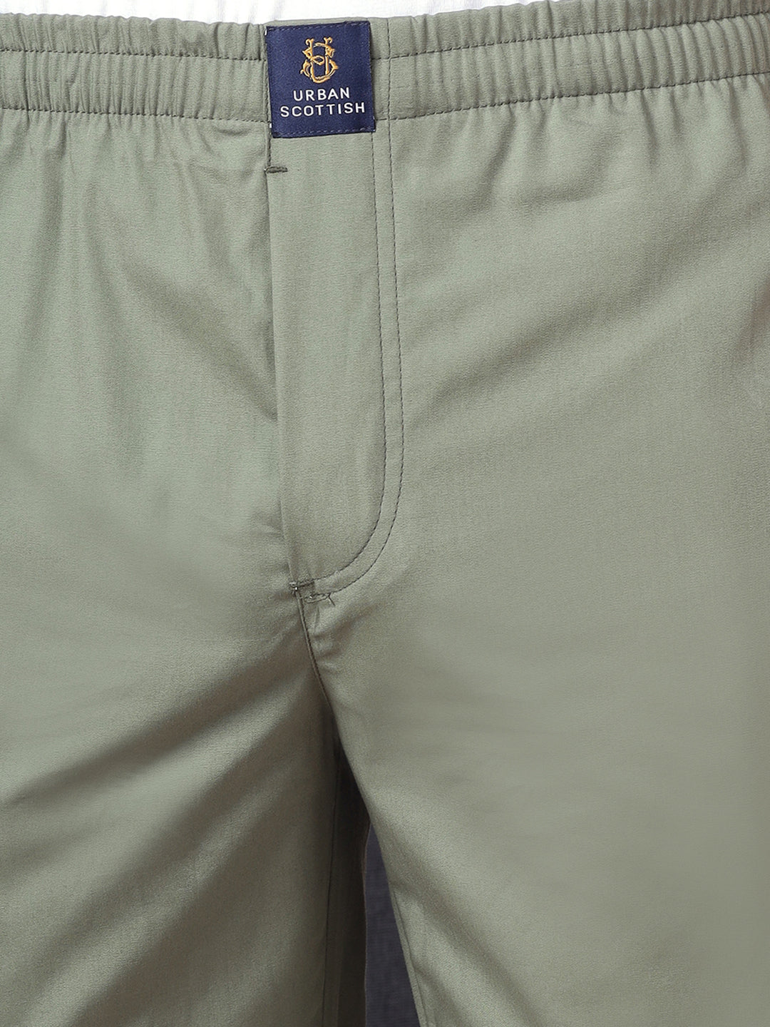 Men's Cotton Olive Pyjama Regular Fit with Side Pockets