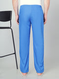Men's Cotton Medium Blue Pyjama Regular Fit with Side Pockets