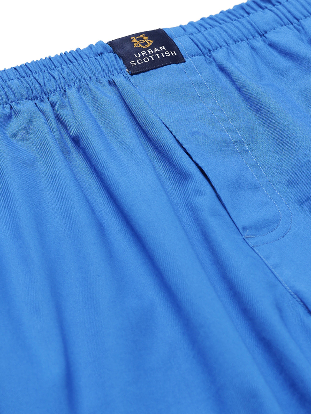 Men's Cotton Medium Blue Pyjama Regular Fit with Side Pockets