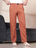 Men's Cotton Brown Pyjama Regular Fit with Side Pockets